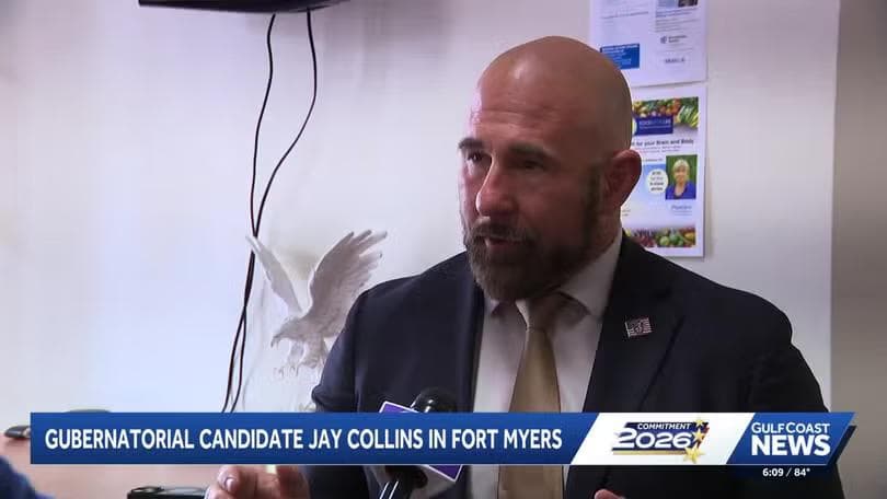 Lt. Gov. Jay Collins visits Fort Myers and discusses Florida governor race priorities